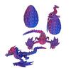 3D Printed Dragon Egg Figurine Movable Joints Flying Dragon Figure Fidget Toy Dragon Egg with Articulated Dragon Inside Decoration Ornament