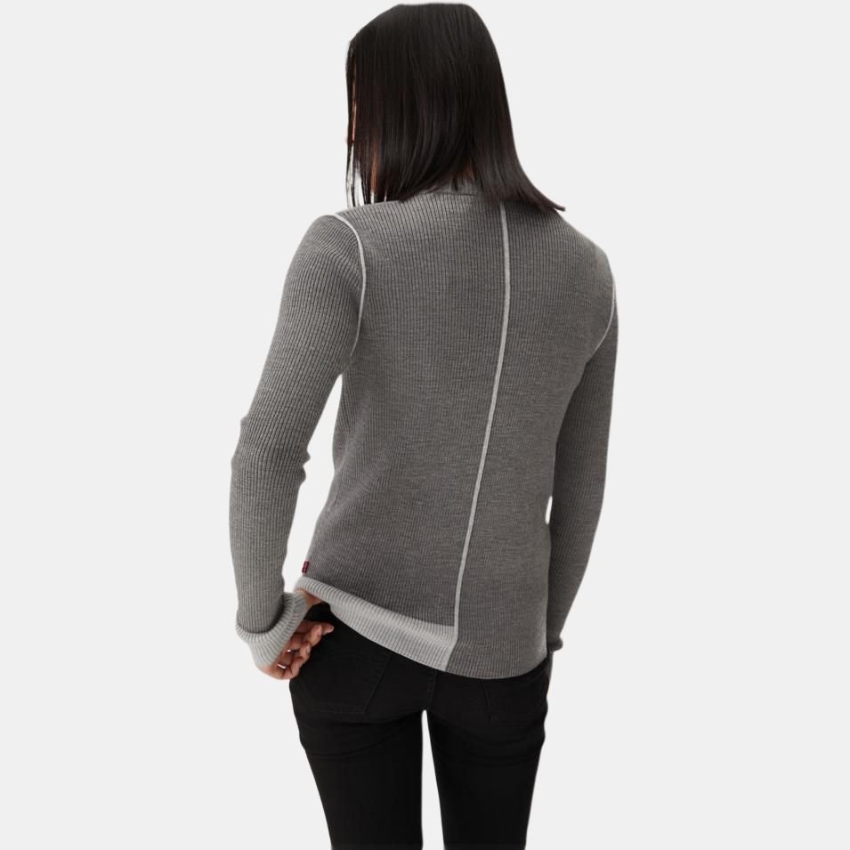 Levis Casual Simple Slim Fit Comfortable Round Neck Knitted Long Sleeve Sweater Women Sweater 0051R-0000