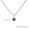 Clear Zircon 12 Month Birthstone Charm Necklace for Women Stainless Steel Thin Box Chain Necklace Jewelry Birthday Gift 2026