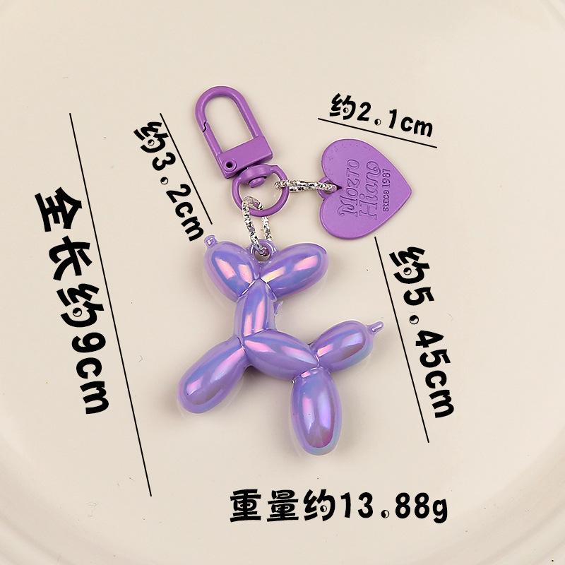 Cute Y2K Acrylic Cartoon Balloon Dog Keychains for Women Bag Pendant Car Key Chains Jewelry Gift Decoration Accessories
