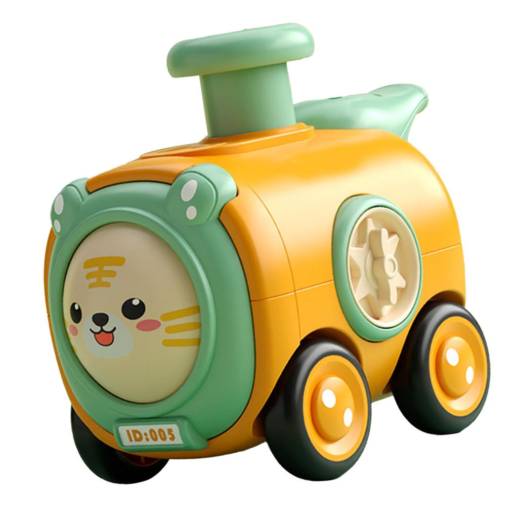 Drücken Los Trägheitszug Spielzeug mit Pfeife Cartoon Gesichtswechsel Verbesserung der motorischen Fähigkeiten Babyspielzeug Zug