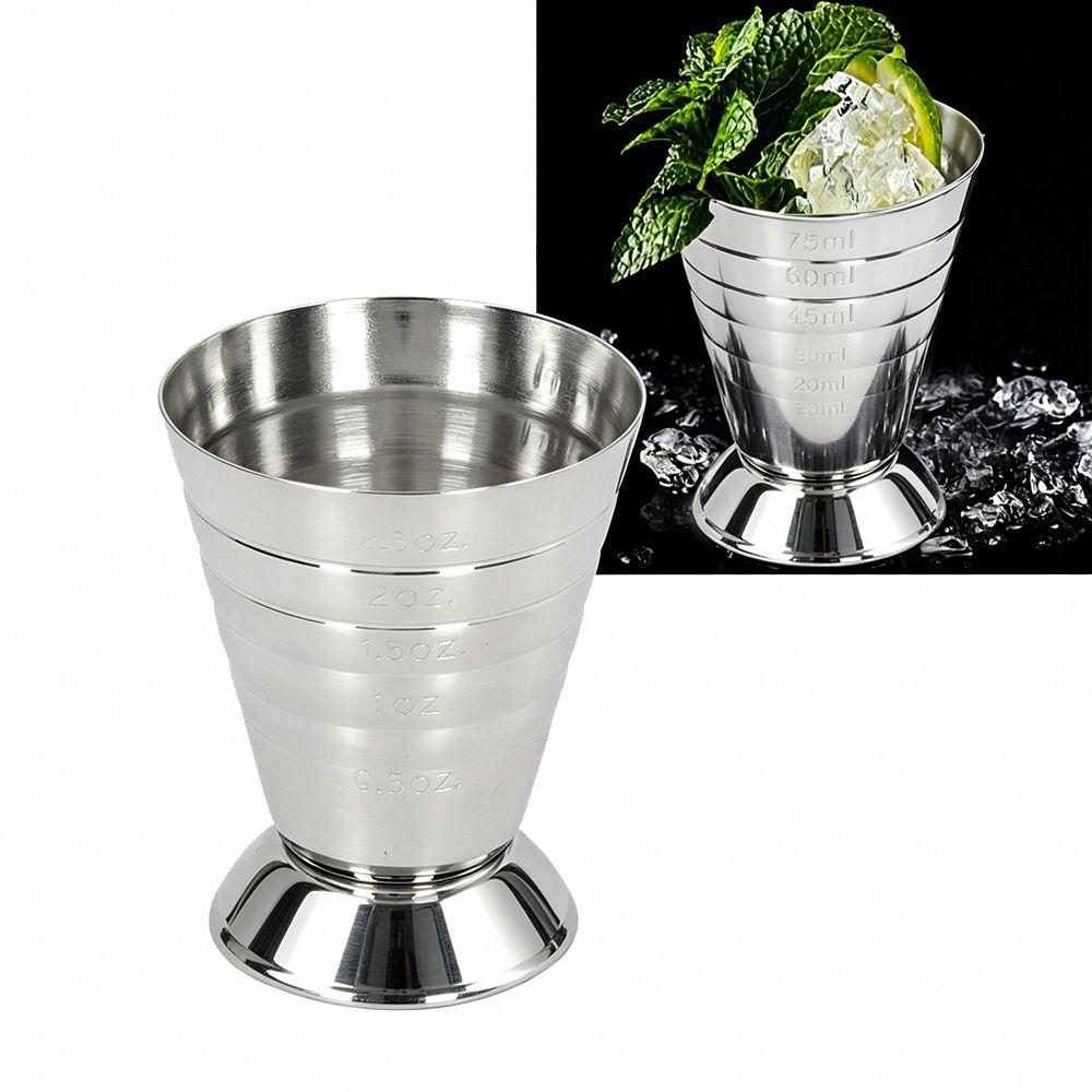 3 Scales Bar Measuring Cup 304 Stainless Steel Kitchen Measuring Cup Cocktail Jigger  Bartender