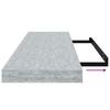 Floating Shelf Concrete Grey 80 x 23.5 x 3.8 cm MDF