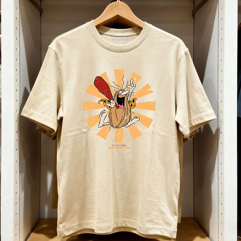 

Captain CaveUnisex Retro Japanese Essential TShirt Women Unisex Casual Cotton Printed T Shirts Creative Tops Tee Shortsleev S