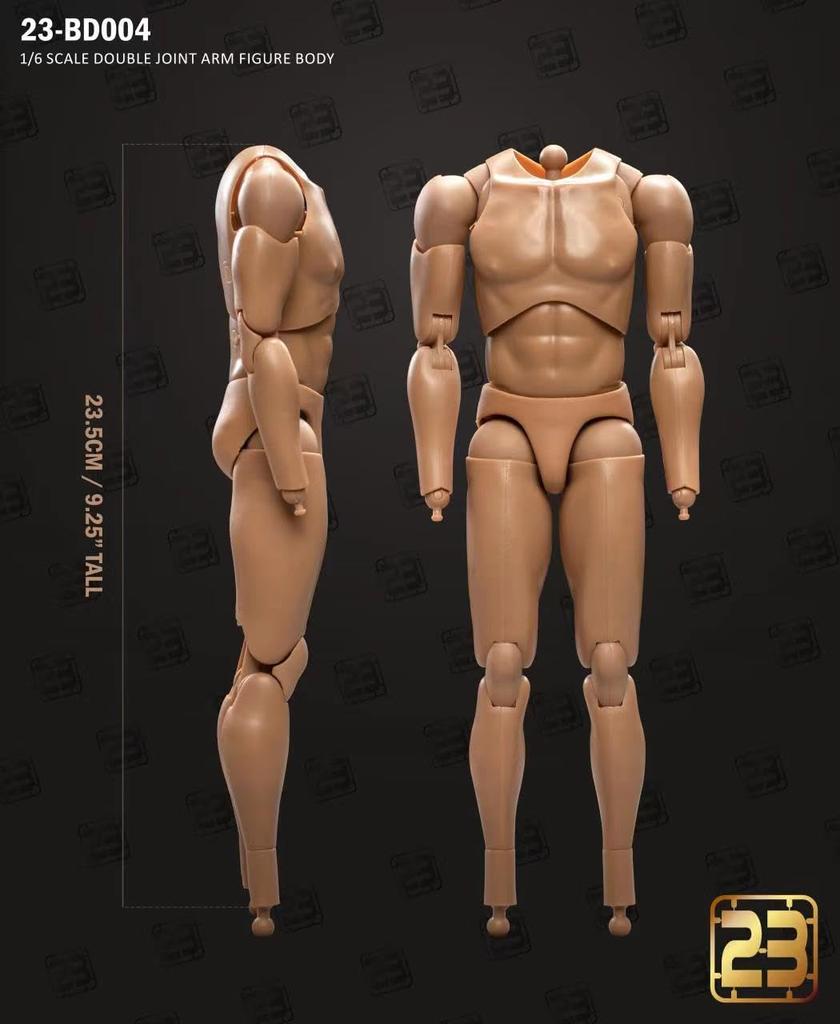 Toy Hobby [TOYBARJAPAN] 1/6 Scale Action Figure 23TOYS BD001/02/03/04/05/06 Male Action Body (Limbs Not Included) (23-BD004 23.5CM)