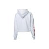 Puma Chase Cropped Hoodie Letter Print Sports Women hoodies White 595935-02