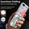 Line Butterfly Print Case For Samsung Z Flip 8 7 6 5 Luxury Plating Leather Skin Folding Phone Cover For Galaxy Z Flip8 Flip7 Flip6