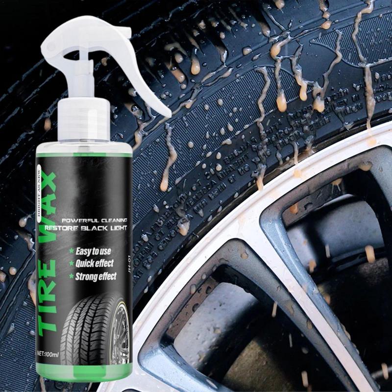 Car Wheel Cleaner Spray Effective 100ml Wheel Cleaner Tire Shine Cleaner Safe Travel-Friendly Tire Cleaner For Stubborn Oil
