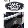 2pcs Fits Land Rover Grille Badge Tailgate Oval Badge Sticker, Fit Land Rover Range Rover Badge Nameplate (black)
