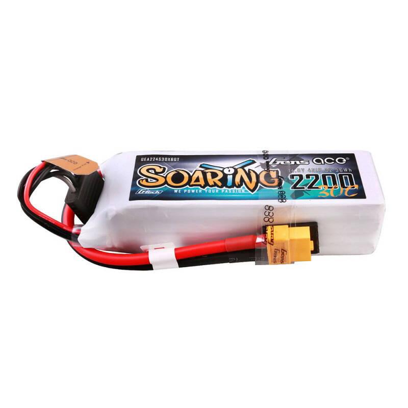 Bateria Gens Ace G-Tech Soaring 2200mAh 14.8V 30C 4S1P Lipo Com Conector Xt60