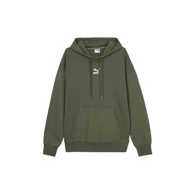 Logo Print Knit Hoodie Men Tops Military-Green 533114-44