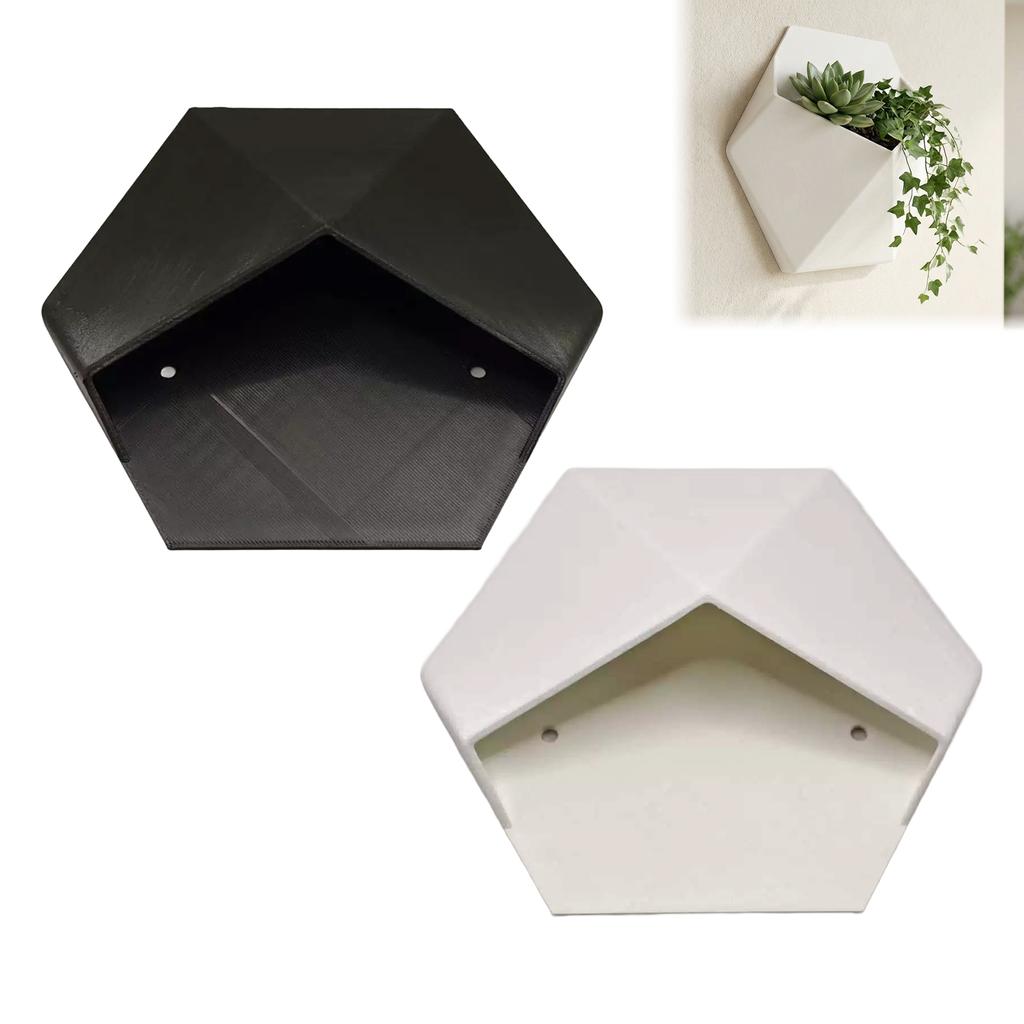 3D Printed Wall Mounted Planter Minimalist Design for Indoor Balcony Decoration PLA Material 16x14x4.6cm