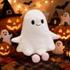 40CM Cute Cartoon White Little Ghost Plush Toy Soft Anime Ghost Halloween Festival Party Supply Plushie Doll Fun Friend Kid Gift