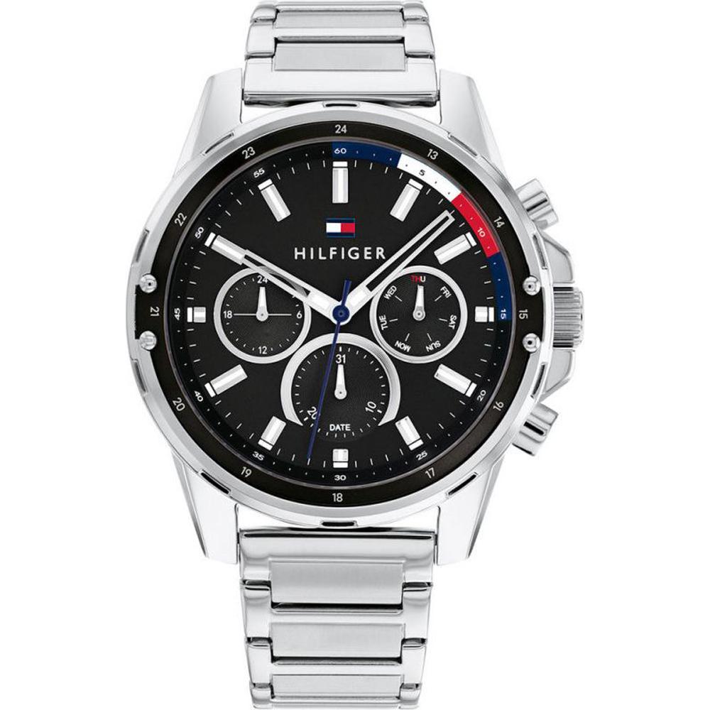 

Tommy Hilfiger Mason Black Dial Silver Stainless Steel Bracelet Men s Quartz Watch 1791936 чёрный