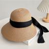 Foldable Lace Brim Sunshade Cap Wide Brim Sun Protection Cap Vacation Straw Sun Hat  Beach