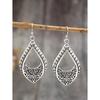 1 Pair Minimalist Vintage Bohemian Fashion Carved Hollow Alloy Earrings