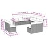 VidaXL Salon de Jardin avec Coussins 11 pcs, Canapés de Terrasse, Ensemble de Meubles de Patio, Mobilier d'Extérieur, Beige 3227766