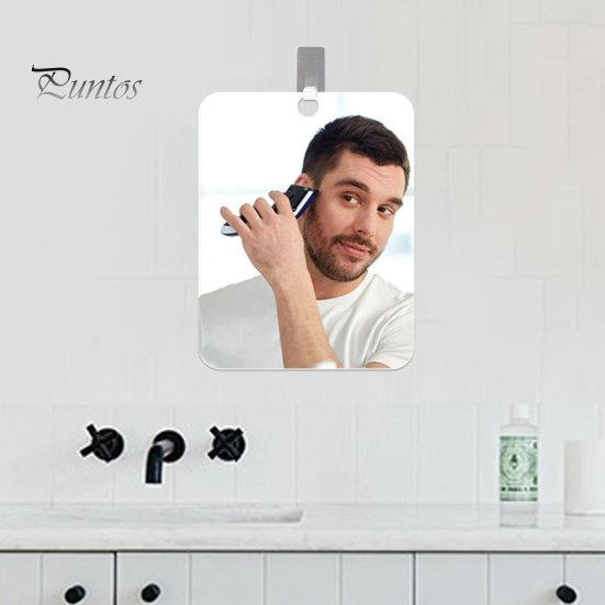 Banyo Asılı Ayna Yapışkanlı Kanca Anti-sis Temizle Dikdörtgen Kırılmaz Seyahat Taşınabilir Kadın Makyaj Erkekler Tıraş El makyaj masası aynası