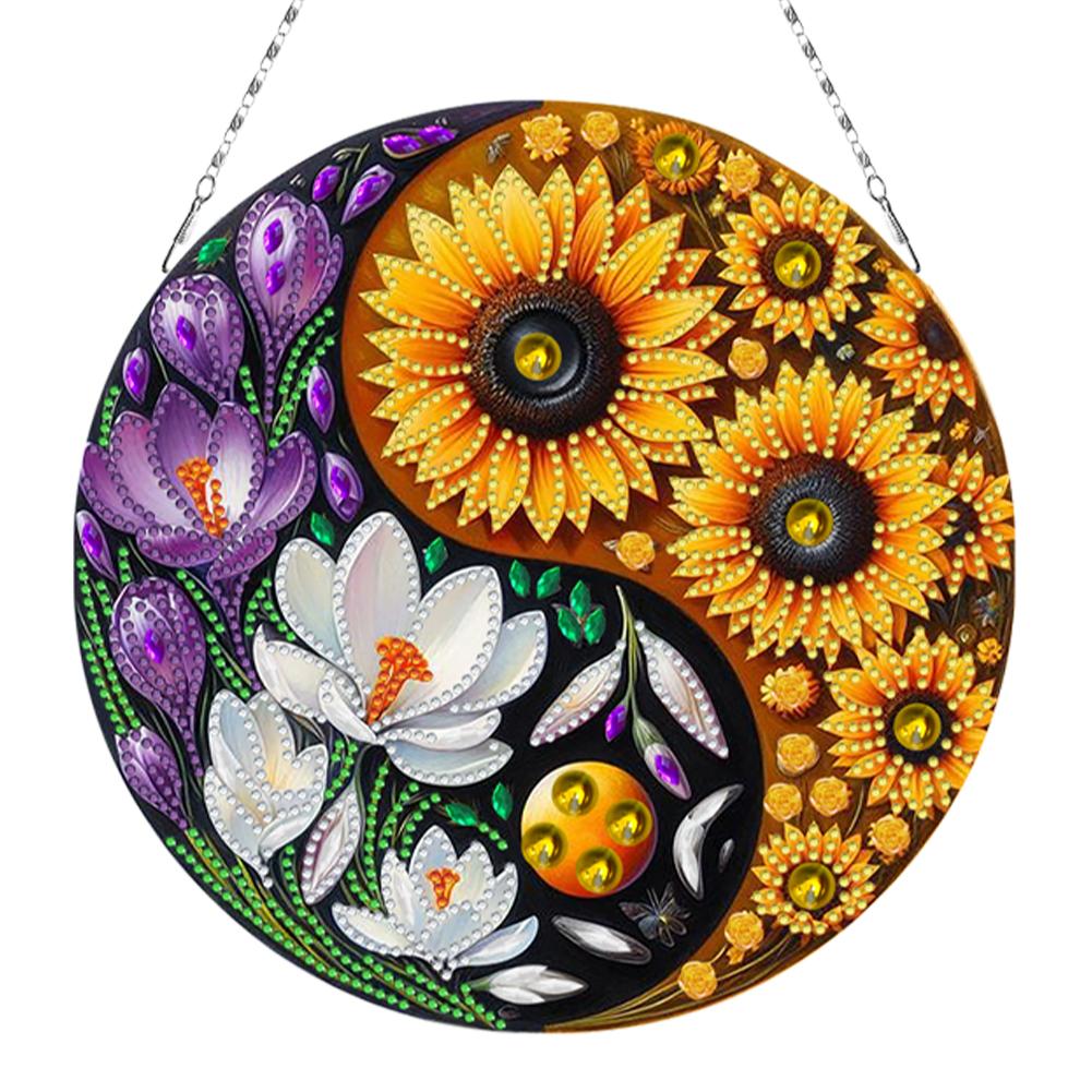 Acryl Diamant Art Hängender Anhänger Diamantmalerei Hängender Anhänger 5D DIY Diamantmalerei Punkte Anhänger für Fensterdekoration