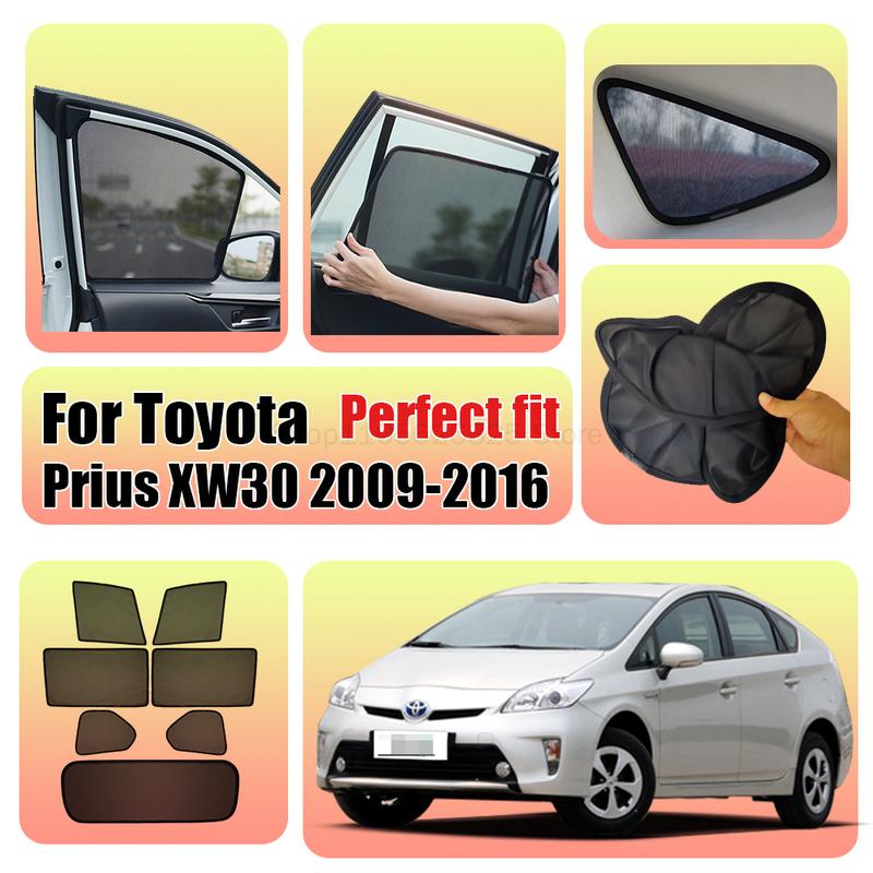 For Toyota Prius XW30 2009-2016 Car Front Shield Window SunShade Windshield Rear Side Window Curtain Sun Shade Visor