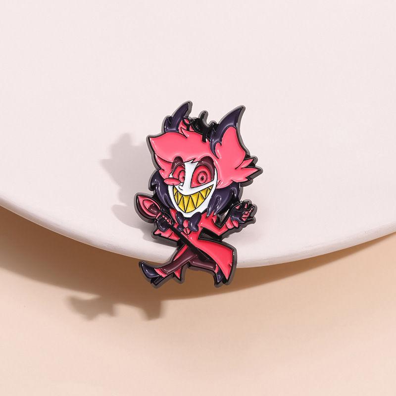 Cute Cartoon TV/Movie Character Metal Badge - Horror Inn Character Alloy Brooch, Lacquered Pin Accessory for Decoration