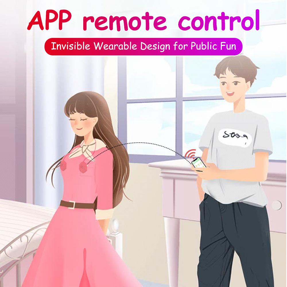 Remote Control Mini Nipple Vibrator with 10 Vibration Modes BDSM Vibrating Nipple Clamps Adult Sex Toy for Women Couples Sexual