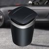 Glow in The Dark Car Ashtray Cup with LED Light Metal Liner Automatic Pop Sealing Ring for Smoke Control Portable