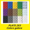 50PCS PLATE 2x3 DOTS Compatible with 3021 MOC Colors Galore Self-Locking Bricks Building Blocks Toys Accessories