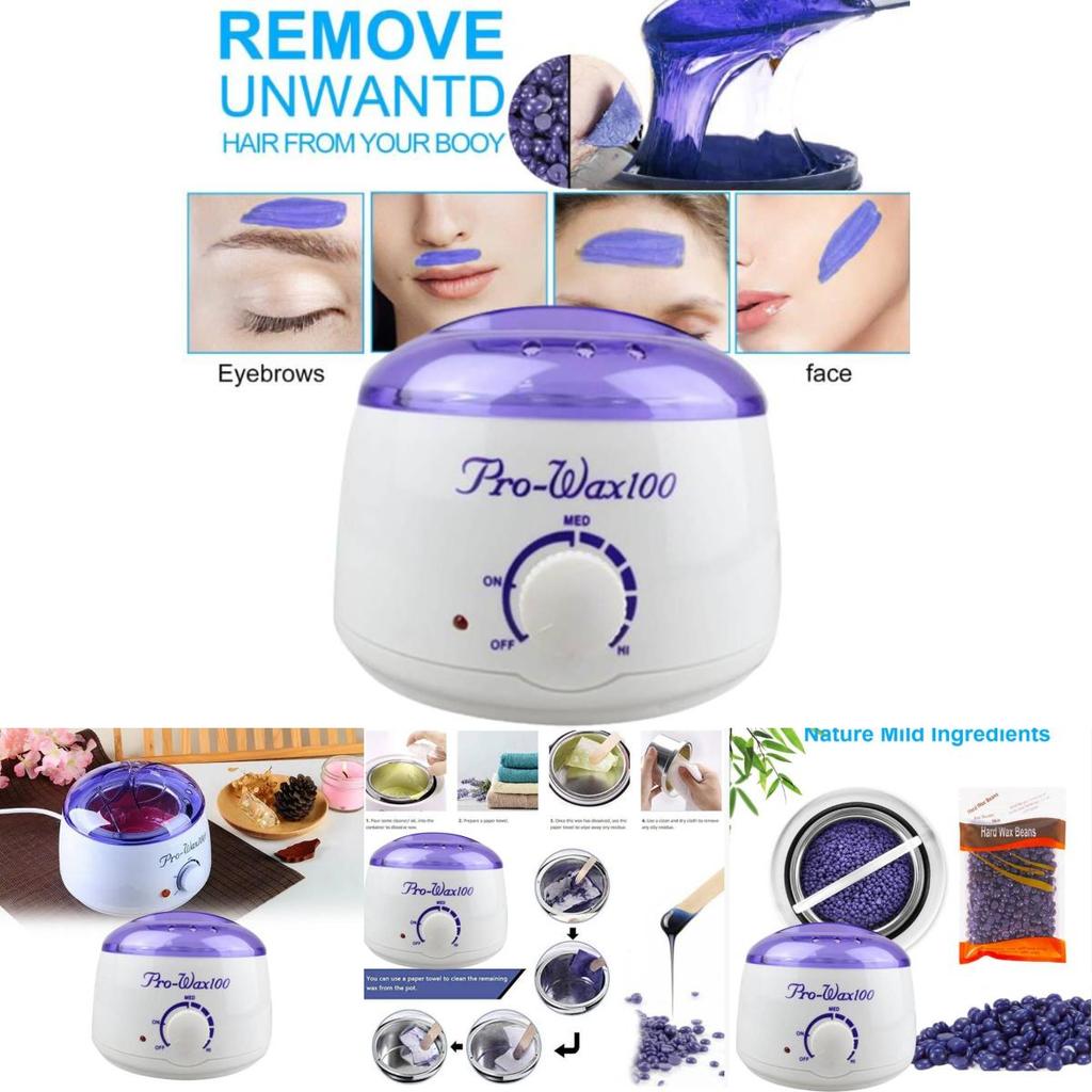 Electric Hair Removal Wax Warmer With Parrafin Wax Brazilian Waxing Kit