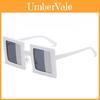 Trendy Square Sunglasses With Uv400 Protection And Bright Silver Lenses For Outdoor Activities And Festivals