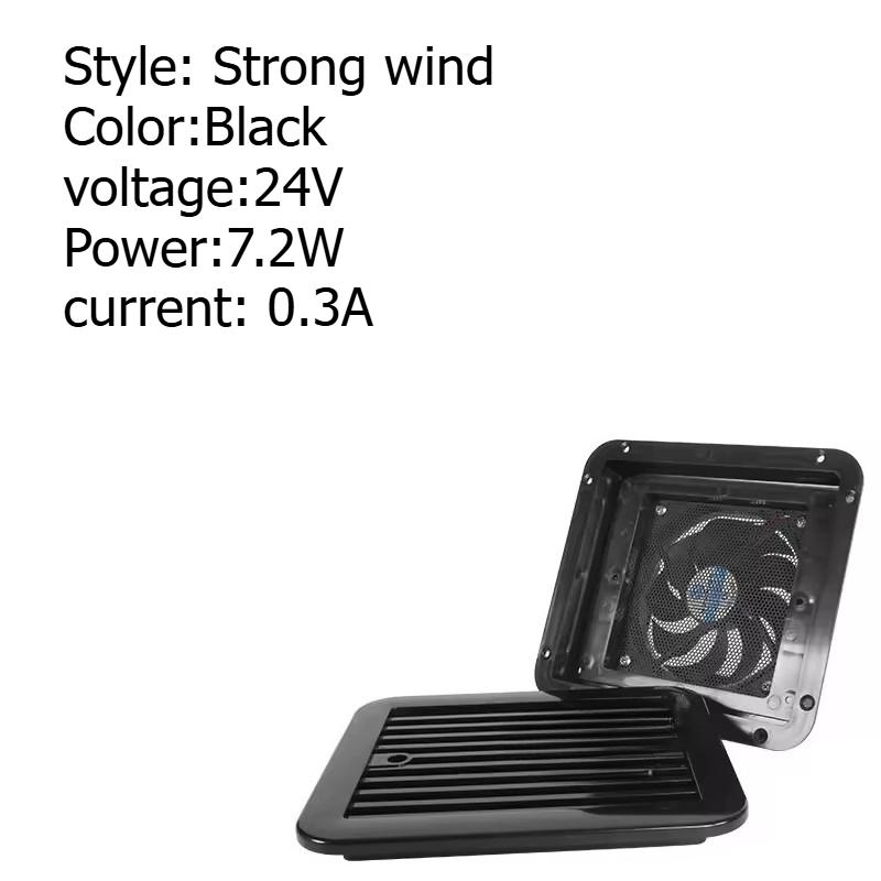 12V/24V Strong Low Noise Wind RV Vent with Fan Side Air Exhaust for Trailer Caravan Camper Automobile Waterproof Outlet