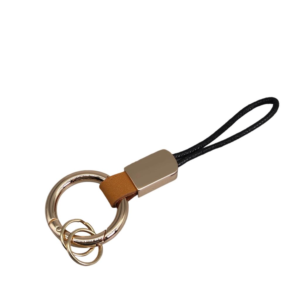 Simulated Leather Keychain With Finger Ring And Adjustable Wrist Strap Trendy Key Holder For Car Keys Organization