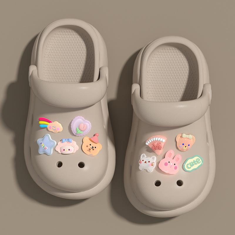 

Cute cartoon EVA rabbit hole shoes summer wear non-slip and non-smelly bag head light beach cool slippers treasure 24-25 yards [inner length 16.5CM]