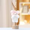 Face Wash Delightful Rabbit Plush Toy Keychain Adorable Short Fur Design For Kid