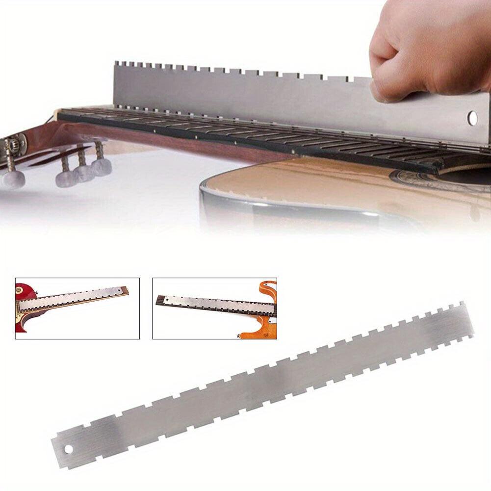 1 Pc Guitar Neck Notched Straight Edge Ruler Stainless Steel Guitar Fret Leveling Ruler Fret Guitar Level Luthier Tool Guitar Body