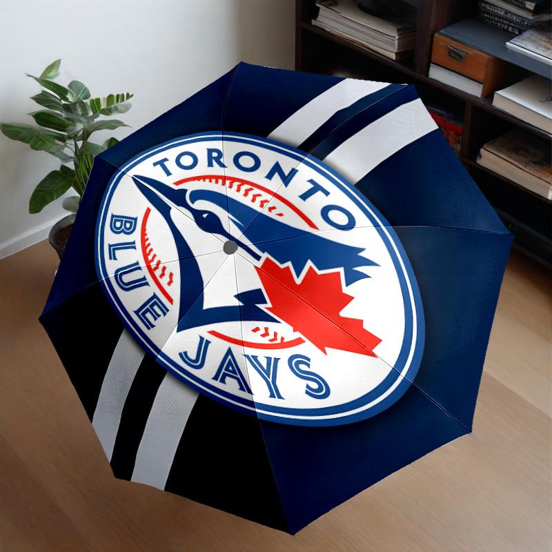 Blue Jays Logo Umbrella 8-Frame for Travel, Camping, Casual Lightweight Portable Umbrella, Essential for Every Family Holidays Gift