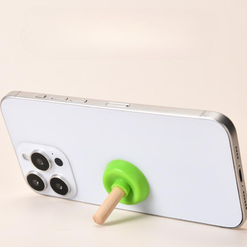 A Multifunctional Silicone Toilet Plunger Phone Holder with a Suction Cup, Perfect As a Quirky Gift Or Toy