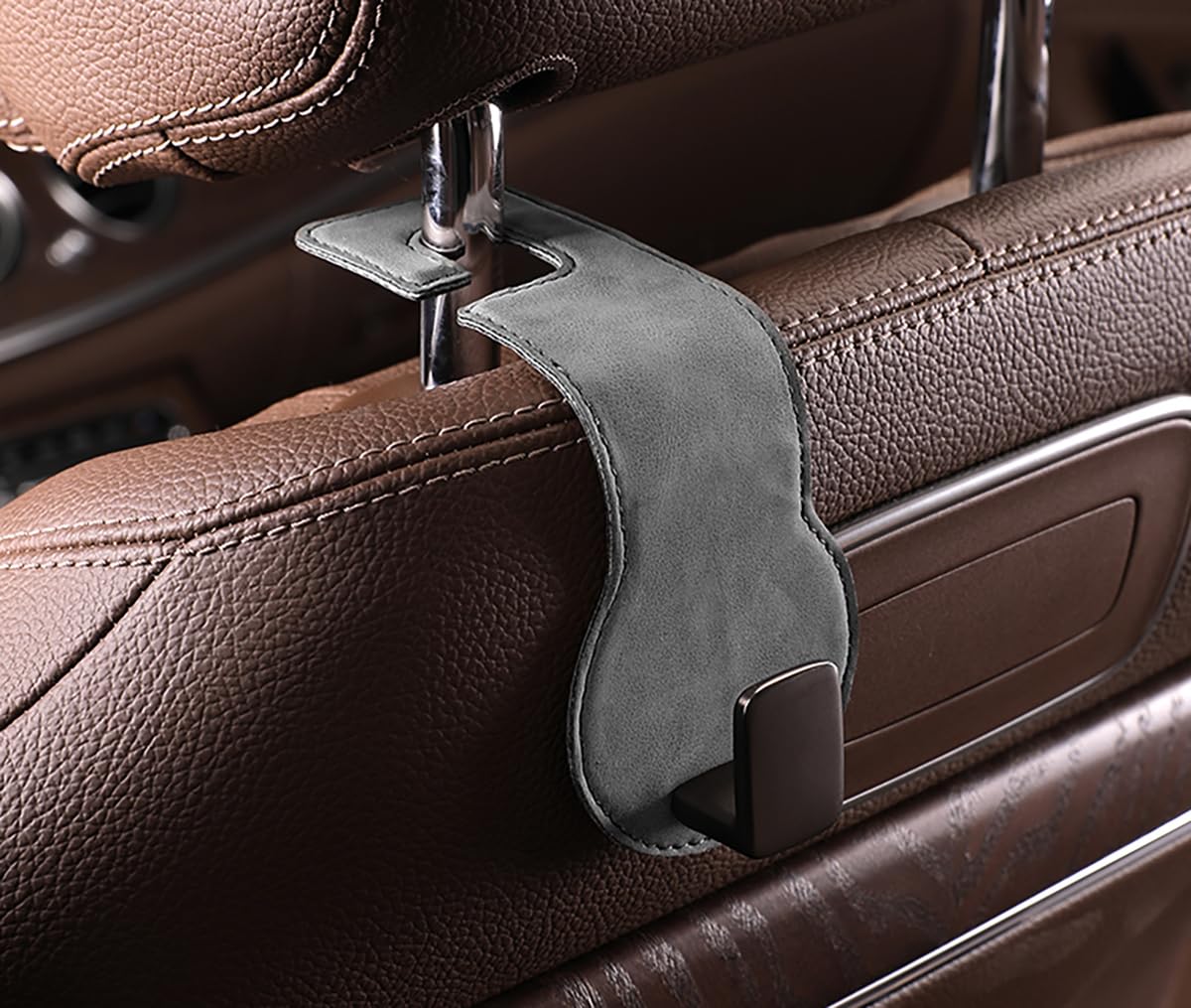 SWITISAN Car Seat Hook, Headrest Hook, Set of 2, Car серый