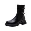 Thick Soled Martin Boots for Women 2024 New Autumn Brown Boots Women's Socks Boots Slim Boots British Style and Western-style Short Boots