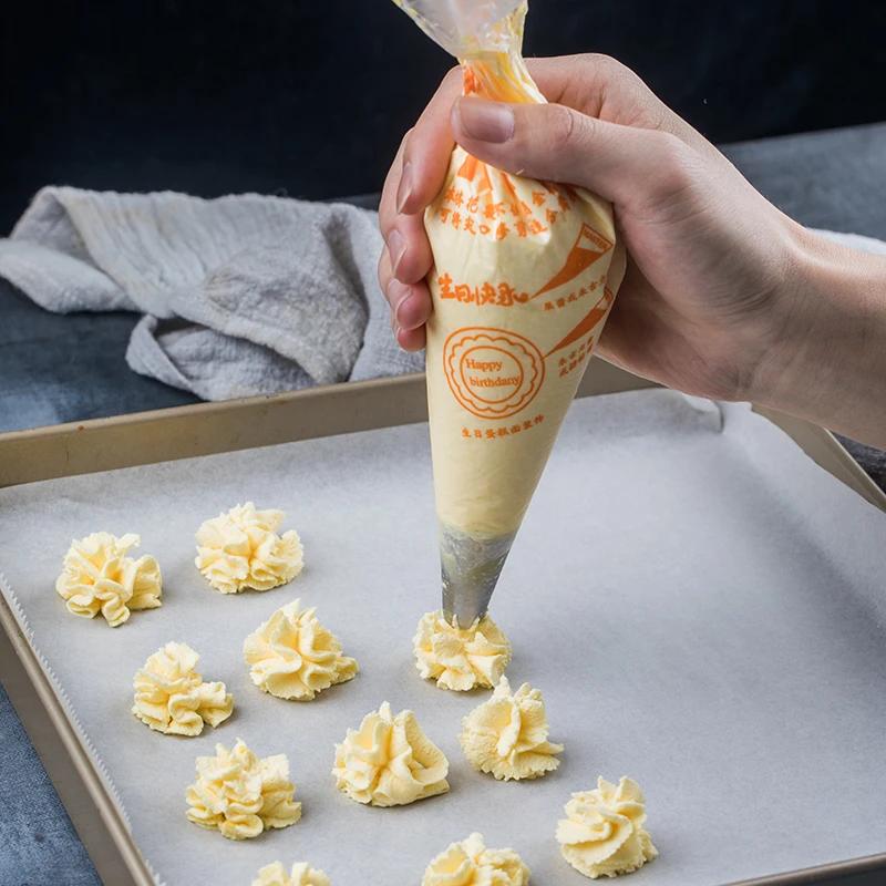 100PCS Thick Piping Bag Disposable Pastry Bags DIY Cake Cream Decoration Icing Bag Baking Tool Pastry Sleeves for Frosting Cake