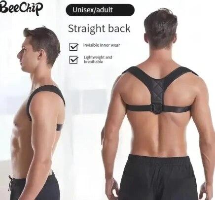 

1pc Posture Corrector for Hunchback, Back Support Brace To Improve Sitting Posture, Breathable Unisex Body Shaping Belt чорний