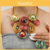 Trend Jewelry Set With Acrylic Pendants And Electroplated Finish Ladies For