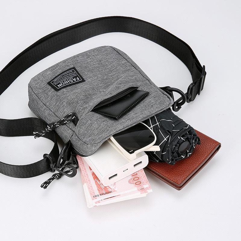 Men's Casual Oxford Cloth Crossbody Bag - Fashionable Small Square Backpack for Mobile Phones