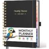 RETTACY 2026-2027 Monthly Planner, Jan 2026 - Dec 2027, Large Size (8.5" x 11"), Agenda, Calendar, 24 Month Tabs, Flexible Plastic Cover, 100 GSM