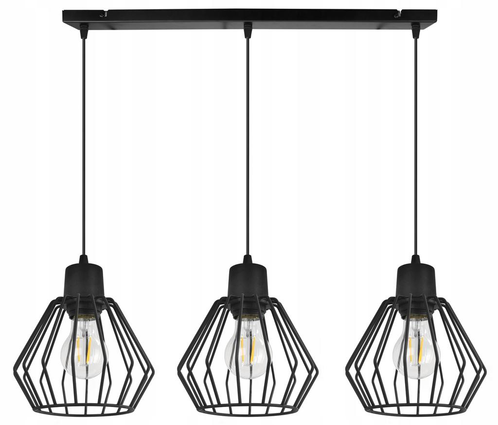 Hanging Lamp, Ceiling Chandelier, Wire Shade, Led