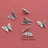 20PCS Silver-Tone Butterfly Charms for DIY Jewelry: Necklaces, Bracelets, Rings, and Pendants