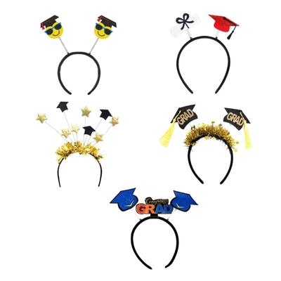School Student Graduation Hat Mini Headwear Tinsel Headwear Bachelor Hat University Graduation Hat Hair Hoop