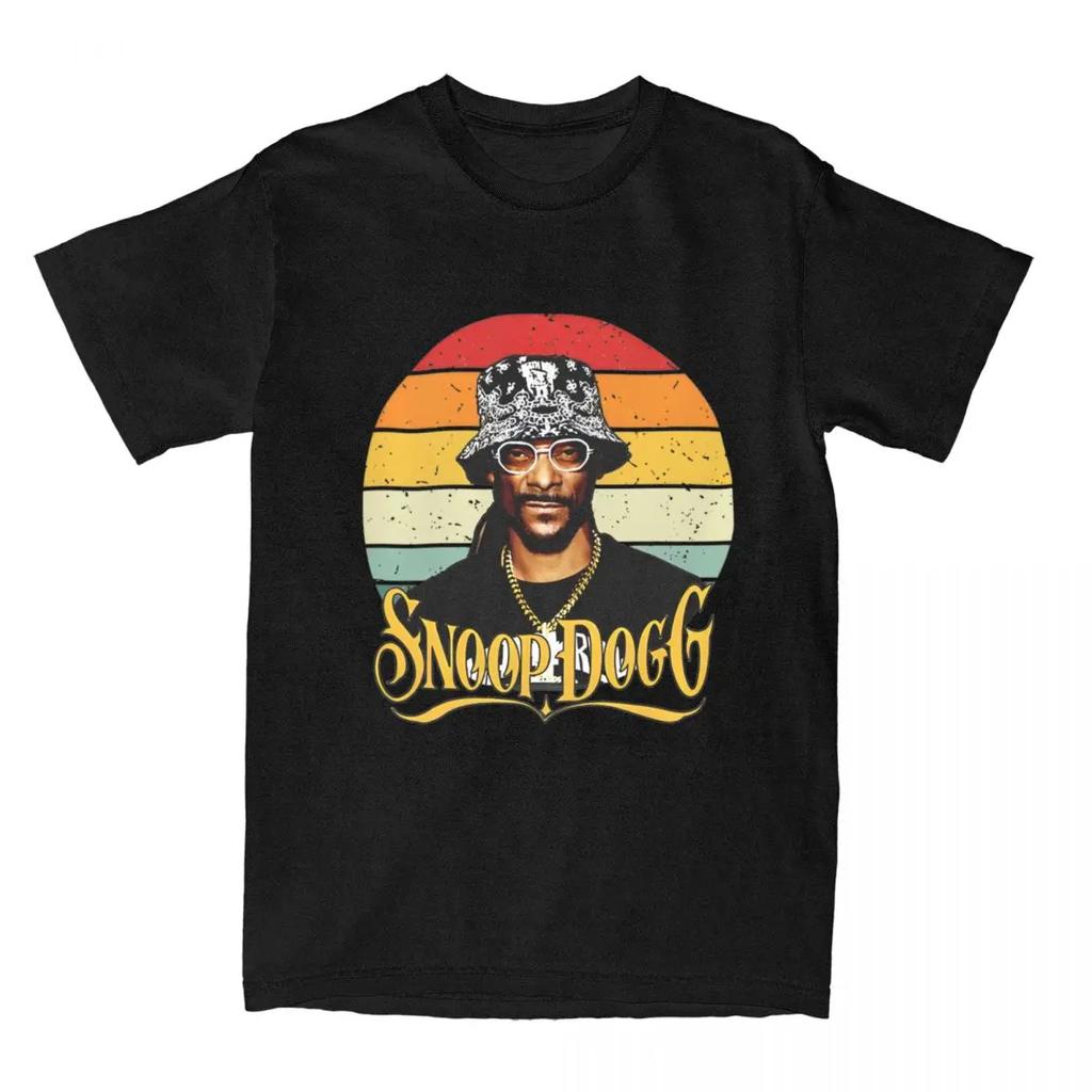 Men T-Shirt Snoop Dogg Rapper Hip Hop Leisure Pure Cotton Tees Short Sleeve T Shirts Crewneck Clothing 4XL 5XL