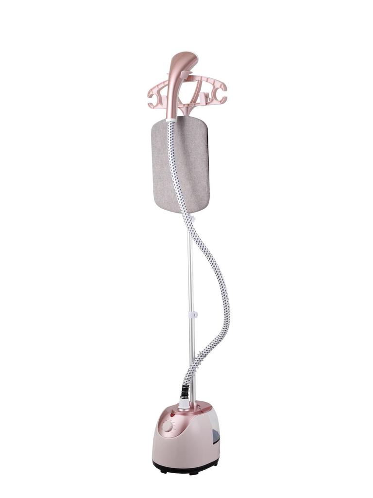 Dual-Rod Vertical Garment Steamer with Ironing Board, Large Steam Output, and Spacious Water Tank for Home Use