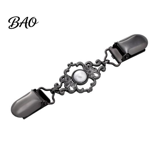Sweater Cincher Clip Vintage Faux Pearl Clip, Hold Cardigan Together, Cardigans Clips for Dress Shawl Cloak, Decorative Clothing Accessories
